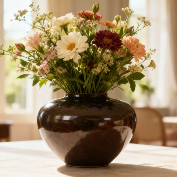 RARE * Mid-Century Modern Lustreware Vase by HAEGER POTTERY USA Minimalist - Picture 1 of 8